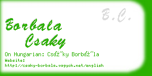 borbala csaky business card